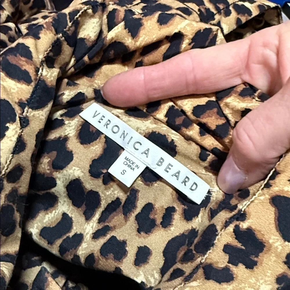 Veronica Beard Casper Leopard Print Puffer Jacket in Size Small - Picture 14 of 16